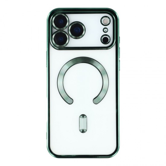 Siipro Back Cover Θηκη Σιλικονης Με Τζαμακι Καμερας Και Magsafe (Iphone 17 Pro Max)Πράσινο