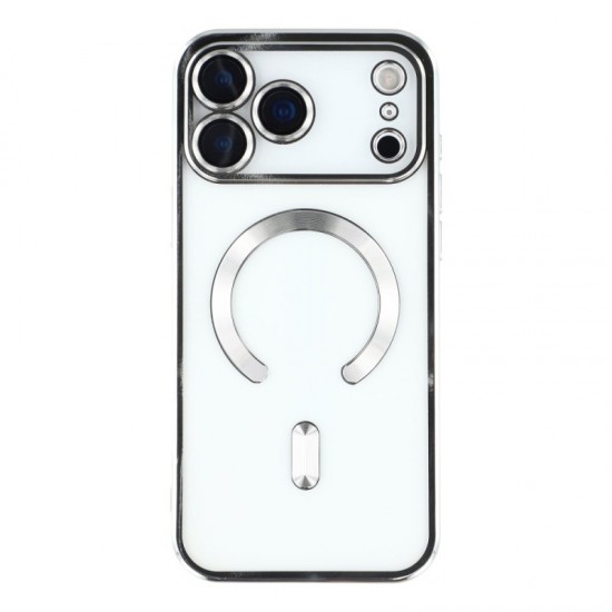 Siipro Back Cover Θηκη Σιλικονης Με Τζαμακι Καμερας Και Magsafe (Iphone 17 Pro Max)Ασημί