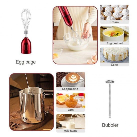 Sokany SK-1808 Ραβδομπλέντερ με Ανοξείδωτη Ράβδο 600W Κόκκινο