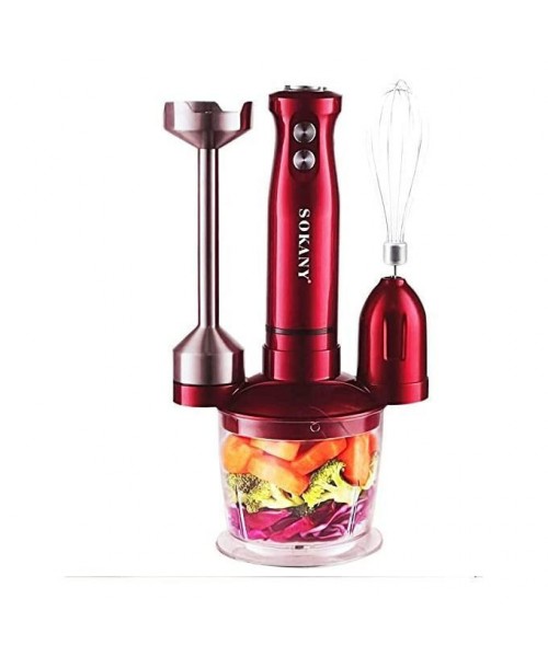 Sokany SK-1808 Ραβδομπλέντερ με Ανοξείδωτη Ράβδο 600W Κόκκινο