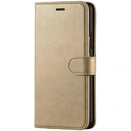 Δερμάτινη θήκη Flip Slim Book Wallet για P40 -Χρύσο