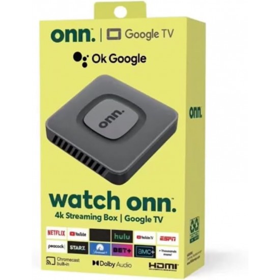 Onn Google TV Box 4K – Smart Streaming Box με Chromecast & Dolby Audio