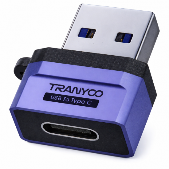 TRANYOO USB σε Type-C Αντάπτορας T-E23– Μετατροπέας USB-A σε USB-C για Φόρτιση & Μεταφορά Δεδομένων