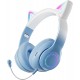 Ασύρματα ακουστικά Bluetooth για παιδιά Cat Ear με μικρόφωνο ακύρωσης θορύβου, LED με φωτισμό πάνω από το αυτί και στερεοφωνικό ήχο-Mπλε Ασύρματα ακουστικά Bluetooth για παιδιά Cat Ear με μικρόφωνο ακύρωσης θορύβου, LED με φωτισμό πάνω από το αυτί και στερεοφωνικό ήχο-Mπλε