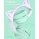 Ασύρματα ακουστικά Bluetooth για παιδιά Cat Ear με μικρόφωνο ακύρωσης θορύβου, LED με φωτισμό πάνω από το αυτί και στερεοφωνικό ήχο-Πράσινο Ασύρματα ακουστικά Bluetooth για παιδιά Cat Ear με μικρόφωνο ακύρωσης θορύβου, LED με φωτισμό πάνω από το αυτί και στερεοφωνικό ήχο-Πράσινο