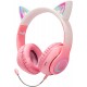 Ασύρματα ακουστικά Bluetooth για παιδιά Cat Ear με μικρόφωνο ακύρωσης θορύβου, LED με φωτισμό πάνω από το αυτί και στερεοφωνικό ήχο-Ρόζ Ασύρματα ακουστικά Bluetooth για παιδιά Cat Ear με μικρόφωνο ακύρωσης θορύβου, LED με φωτισμό πάνω από το αυτί και στερεοφωνικό ήχο-Ρόζ