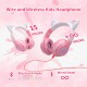 Ασύρματα ακουστικά Bluetooth για παιδιά Cat Ear με μικρόφωνο ακύρωσης θορύβου, LED με φωτισμό πάνω από το αυτί και στερεοφωνικό ήχο-Ρόζ Ασύρματα ακουστικά Bluetooth για παιδιά Cat Ear με μικρόφωνο ακύρωσης θορύβου, LED με φωτισμό πάνω από το αυτί και στερεοφωνικό ήχο-Ρόζ