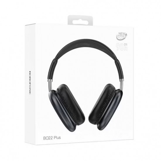 Borofone BO22 Plus – Ασύρματα Bluetooth Over-Ear Ακουστικά με Αυτονομία 90 Ωρών -Μαύρο