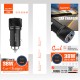 Sunpin CS-01 38W PD 3.0 Qualcomm Dual Usb Travel Car Charger With Lightning Cable - Black