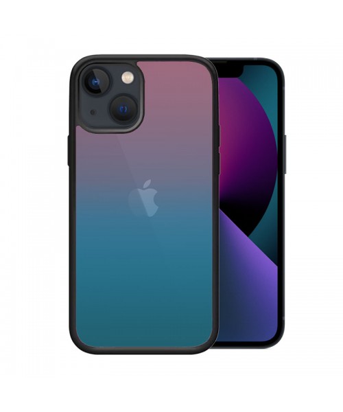 OEM θήκη Πλαστικό Gradient με μαύρο περίγραμμα για IPHONE 13 - Πράσινο/Ροζ OEM θήκη Πλαστικό Gradient με μαύρο περίγραμμα για IPHONE 13 - Πράσινο/Ροζ