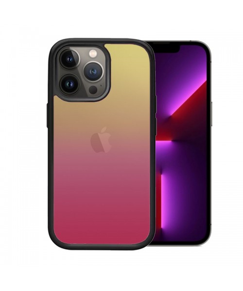 OEM θήκη Πλαστικό Gradient με μαύρο περίγραμμα για IPHONE 13 PRO MAX - Ροζ/Κετρίνο OEM θήκη Πλαστικό Gradient με μαύρο περίγραμμα για IPHONE 13 PRO MAX - Ροζ/Κετρίνο