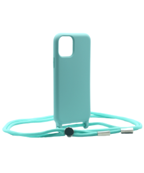 Liquid Back Cover Σιλικόνης με Κορδόνι Για (Samsung Galaxy A32 5G ) - Τιρκουάζ 