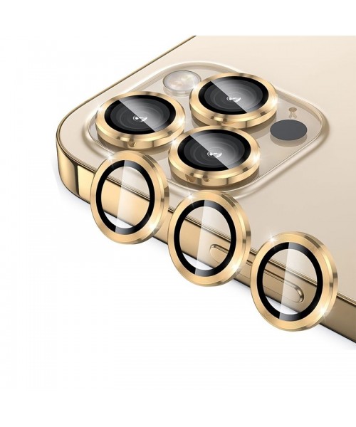 Προστασία Κάμερας Κινητών 3-σε-1 Tempered Glass for iPhone 14 Pro / 14 Pro Max Gold