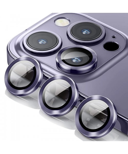 Προστασία Κάμερας Κινητών 3-σε-1 Tempered Glass for iPhone 14 Pro / 14 Pro Max Purple
