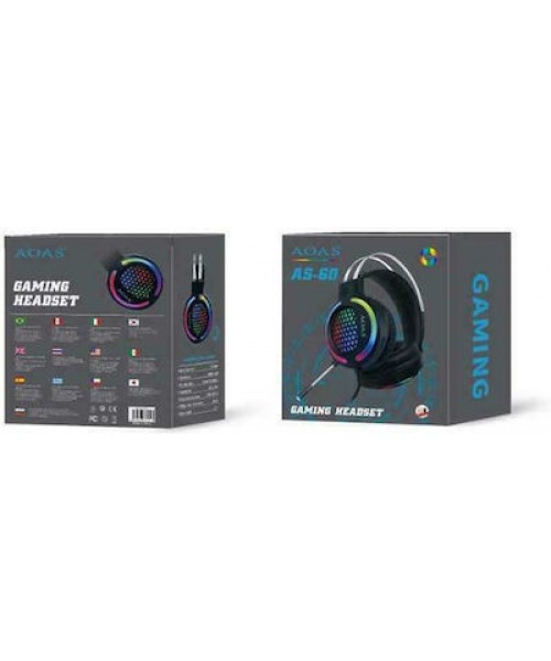 AOAS AS-60 Over Ear Gaming Headset with Connection 3.5mm AOAS AS-60 Over Ear Gaming Headset with Connection 3.5mm