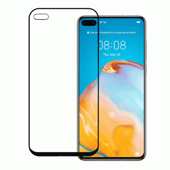 HUAWEI P40 OEM Full Face & Full Glue Tempered Glass Screen Protector Black