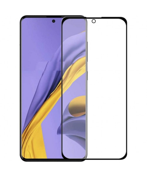 OEM FULL GLUE FULL FACE TEMPERED GLASS FOR SAMSUNG GALAXY A51 - BLACK OEM FULL GLUE FULL FACE TEMPERED GLASS FOR SAMSUNG GALAXY A51 - BLACK