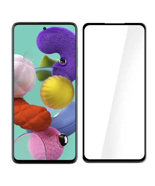 OEM FULL GLUE FULL FACE TEMPERED GLASS FOR SAMSUNG GALAXY A71 - BLACK OEM FULL GLUE FULL FACE TEMPERED GLASS FOR SAMSUNG GALAXY A71 - BLACK