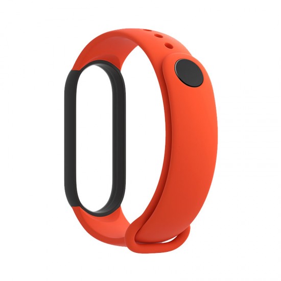 OEM Λουράκι Softband με Techonto Strap για Xiaomi Mi Band 5/6 (Orange/Black)