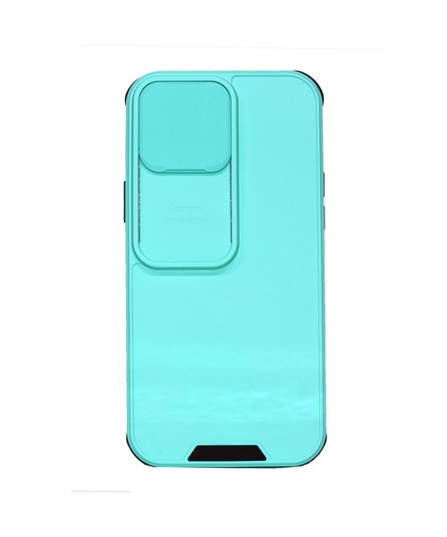 Oem σκληρή πίσω θήκη με ειδικό Slide camera cover για την προστασία της κάμερας για Iphone 13 Pro Max-Cyan Oem σκληρή πίσω θήκη με ειδικό Slide camera cover για την προστασία της κάμερας για Iphone 13 Pro Max-Cyan