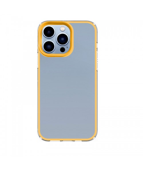 New Fashion removable Frame Clear Cover Colorful For iPhone 13 Pro Max - Yellow (OEM) New Fashion removable Frame Clear Cover Colorful For iPhone 13 Pro Max - Yellow (OEM)