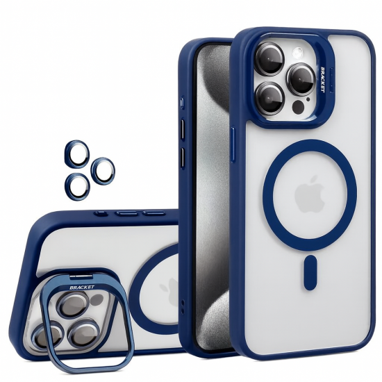 Διαφανής Θήκη iPhone 13 pro με MagSafe, Kickstand & Προστασία Κάμερας – Αντικραδασμική Μπλέ