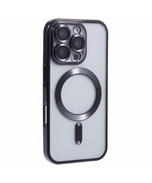 Back Cover Θηκη Σιλικονης Με Τζαμακι Καμερας Και Magsafe (Iphone 13 pro max)Μαύρο