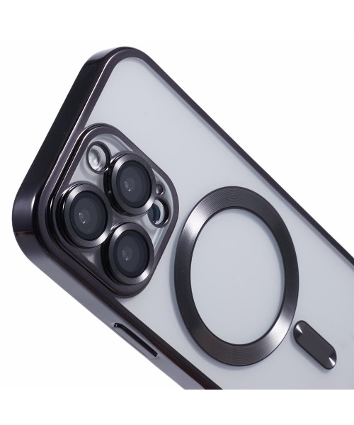 Back Cover Θηκη Σιλικονης Με Τζαμακι Καμερας Και Magsafe (Iphone 13 pro max)Μαύρο