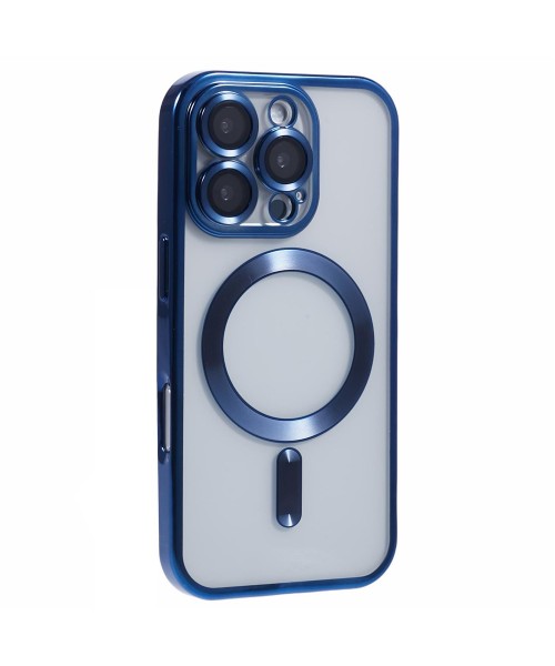 Back Cover Θηκη Σιλικονης Με Τζαμακι Καμερας Και Magsafe (Iphone 13 pro max)Μπλε