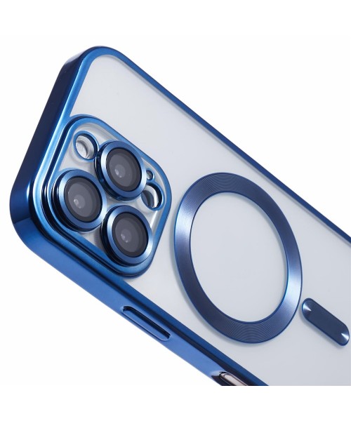 Back Cover Θηκη Σιλικονης Με Τζαμακι Καμερας Και Magsafe (Iphone 13 pro max)Μπλε