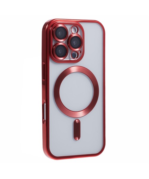 Back Cover Θηκη Σιλικονης Με Τζαμακι Καμερας Και Magsafe (Iphone 13 pro max)Κόκκινο