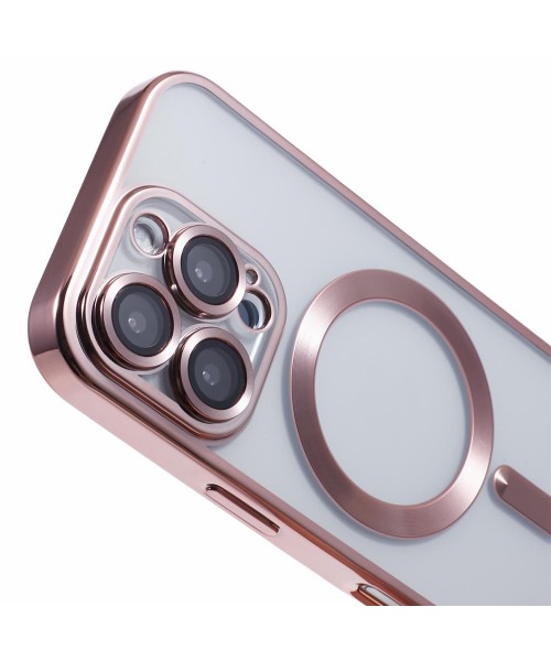 Back Cover Θηκη Σιλικονης Με Τζαμακι Καμερας Και Magsafe (Iphone 13 pro max)Ρόζ