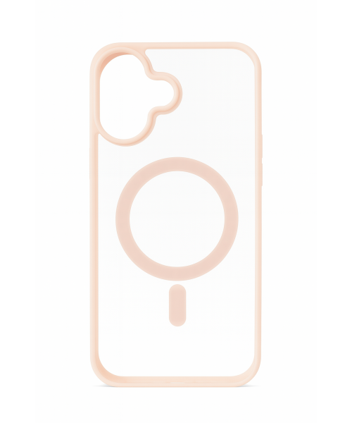 Διάφανη Θήκη Σιλικόνης με Υποστήριξη MagSafe Iphone 16 Plus – Ροζ  Διάφανη Θήκη Σιλικόνης με Υποστήριξη MagSafe Iphone 16 Plus – Ροζ