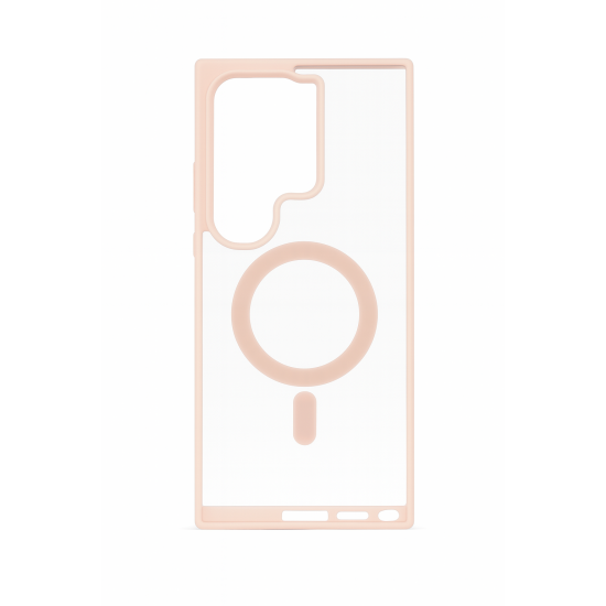 Διάφανη Θήκη Σιλικόνης με Υποστήριξη MagSafe Samsung S24 Ultra – Ροζ Διάφανη Θήκη Σιλικόνης με Υποστήριξη MagSafe Samsung S24 Ultra – Ροζ
