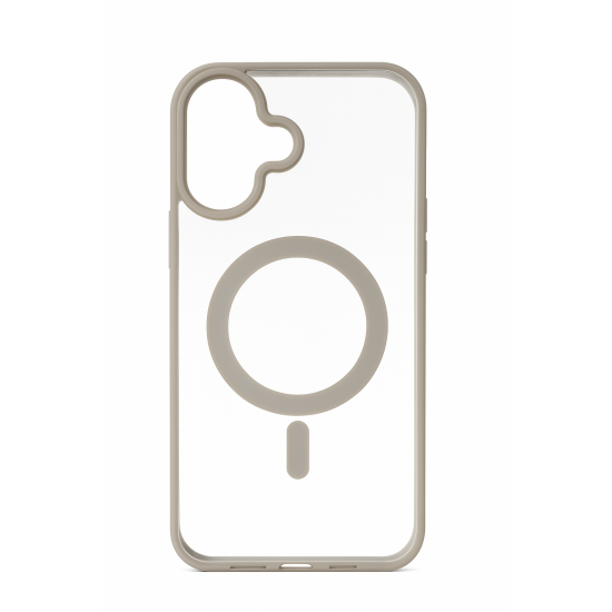 Διάφανη Θήκη Σιλικόνης με Υποστήριξη MagSafe Iphone 16 - Γκρί