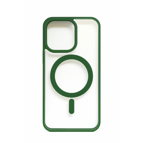 Διάφανη Θήκη Σιλικόνης με Υποστήριξη MagSafe Iphone 15 Pro Max - Πράσινο Διάφανη Θήκη Σιλικόνης με Υποστήριξη MagSafe Iphone 15 Pro Max - Πράσινο