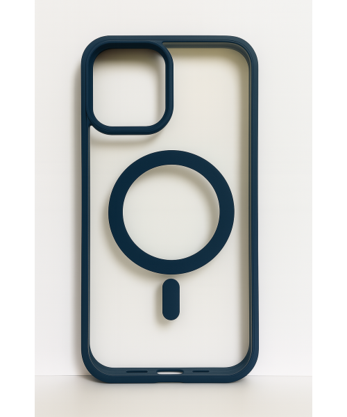 Διαφανής θήκη σιλικόνης με υποστήριξη MagSafe για iPhone 16 pro -Μπλέ Διαφανής θήκη σιλικόνης με υποστήριξη MagSafe για iPhone 16 pro -Μπλέ