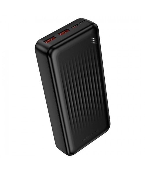 Borofone BJ80A Power Bank 20000mAh 22.5W με 2 Θύρες USB-A και Θύρα USB-C Power Delivery / Quick Charge 3.0 Μαύρο