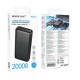 Borofone BJ80A Power Bank 20000mAh 22.5W με 2 Θύρες USB-A και Θύρα USB-C Power Delivery / Quick Charge 3.0 Μαύρο