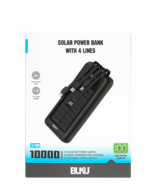 BUKU Solar Power Bank MG-G79 10000mAh BUKU Solar Power Bank MG-G79 10000mAh