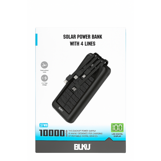 BUKU Solar Power Bank MG-G79 10000mAh BUKU Solar Power Bank MG-G79 10000mAh