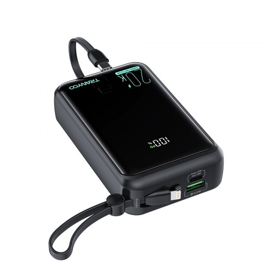 Φορτιστής Τσέπης TRANYOO 20K Power Bank με Ταχεία Φόρτιση 22W και Οθόνη Ενδείξεων