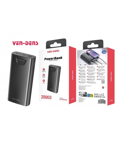 Ven‑Dens VD‑PB048 – Power Bank 20 000 mAh Ven‑Dens VD‑PB048 – Power Bank 20 000 mAh