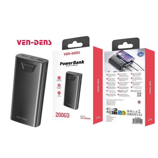 Ven‑Dens VD‑PB048 – Power Bank 20 000 mAh Ven‑Dens VD‑PB048 – Power Bank 20 000 mAh
