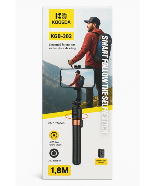 Koosda KGB -302 Selfie Stick Τρίποδο ME Bluetooth 360 rotation  Koosda KGB -302 Selfie Stick Τρίποδο ME Bluetooth 360 rotation