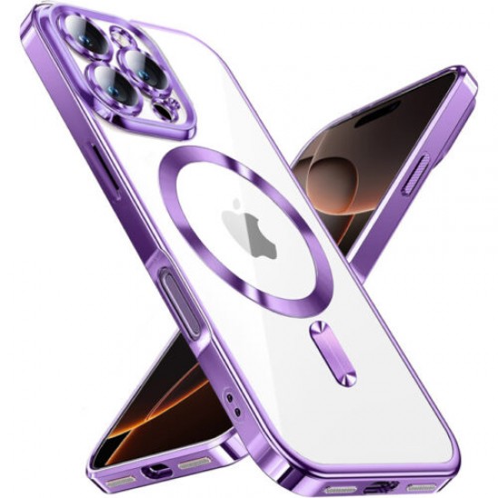 Siipro Back Cover Θηκη Σιλικονης Με Τζαμακι Καμερας Και Magsafe (Iphone 13 Pro Max)Μώβ