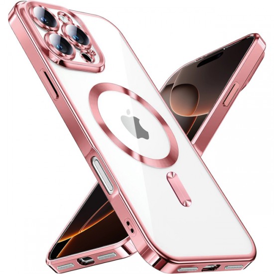 Siipro Back Cover Θηκη Σιλικονης Με Τζαμακι Καμερας Και Magsafe (Iphone 13 Pro Max)Ρόζ