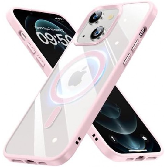 Θήκη Σιλικόνης για iphone 13/14 Back Cover Με Magsafe -Ρόζ