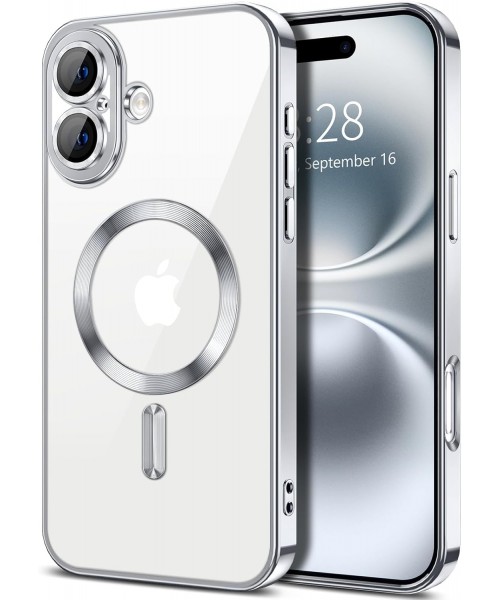 Siipro Back Cover Θηκη Σιλικονης Με Τζαμακι Καμερας Και Magsafe (Iphone 16) Ασημί Siipro Back Cover Θηκη Σιλικονης Με Τζαμακι Καμερας Και Magsafe (Iphone 16) Ασημί