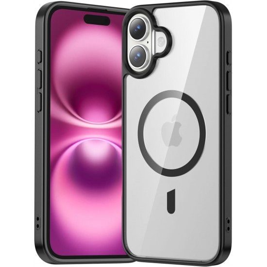 Θήκη Σιλικόνης για iphone 16 Plus Back Cover Με Magsafe -Μαύρο